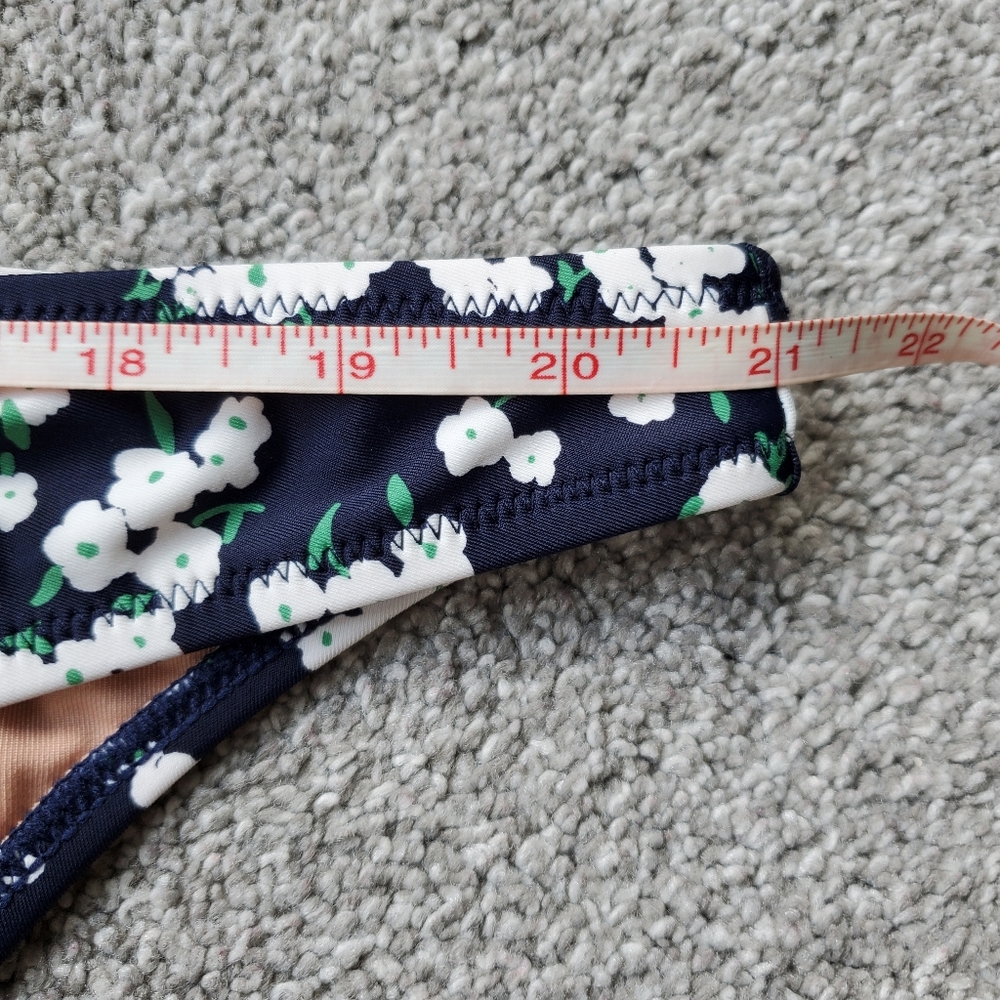J.Crew plus floral high cut bikini bottoms, 2XL, blue/ White - Picture 7 of 10
